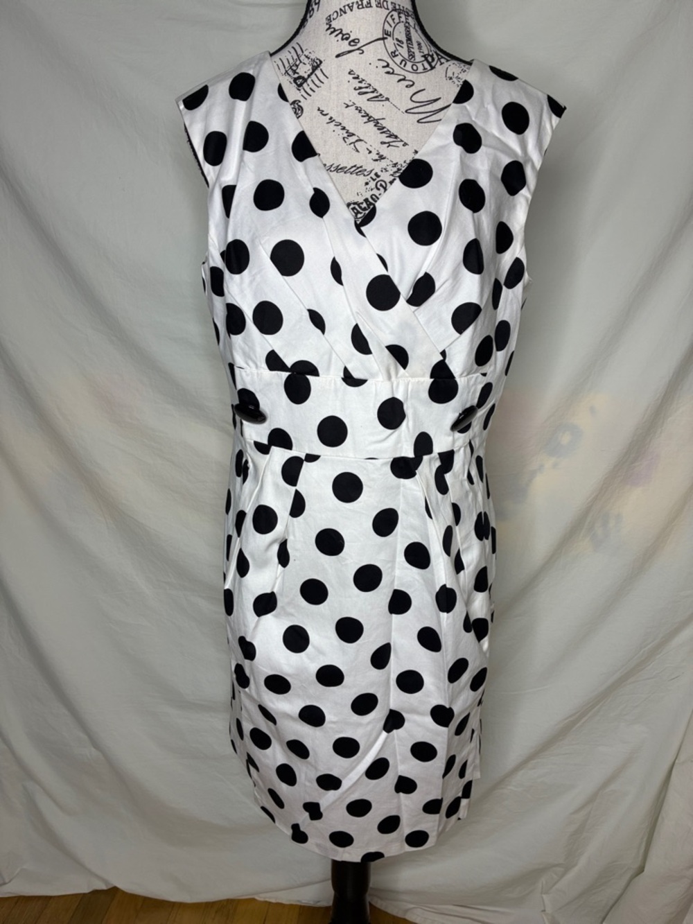 🆕Helene Berman Cotton Retro Style Polka Dot Dress 8 - Picture 3 of 7